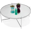 ALTEREGO Table basse de salon 'KOLOS BIG' couleur chrome Sale