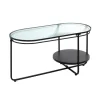 3S. x Home table basse en métal laqué noir,