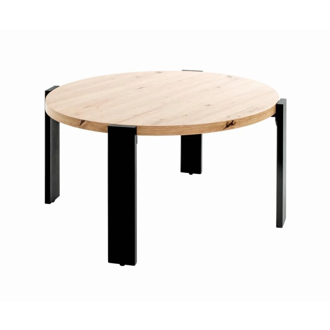 3S. x Home Table basse en tube d'acier peint par poudrage en noir, plateau en MDF Online
