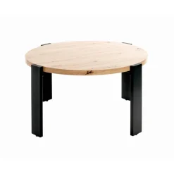3S. x Home Table basse en tube d'acier peint par poudrage en noir, plateau en MDF Online