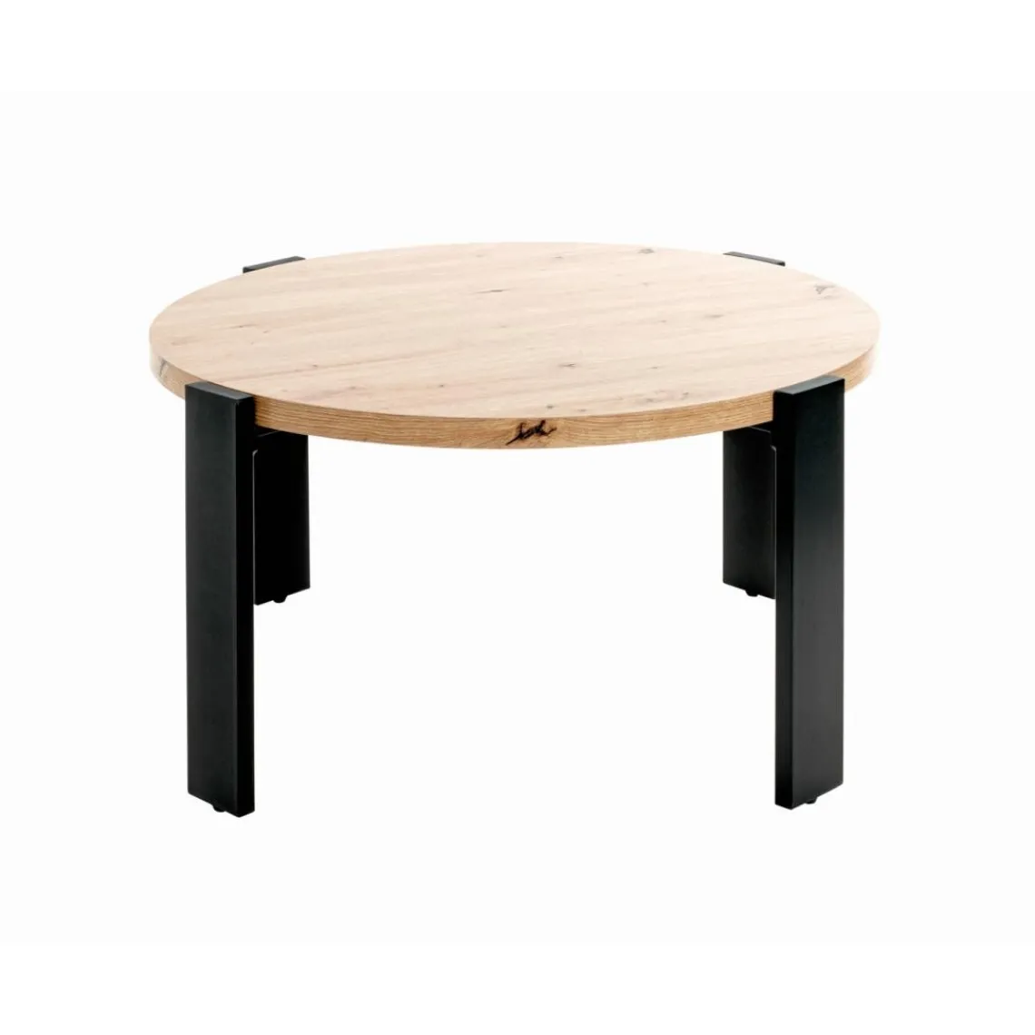 3S. x Home Table basse en tube d'acier peint par poudrage en noir, plateau en MDF Online