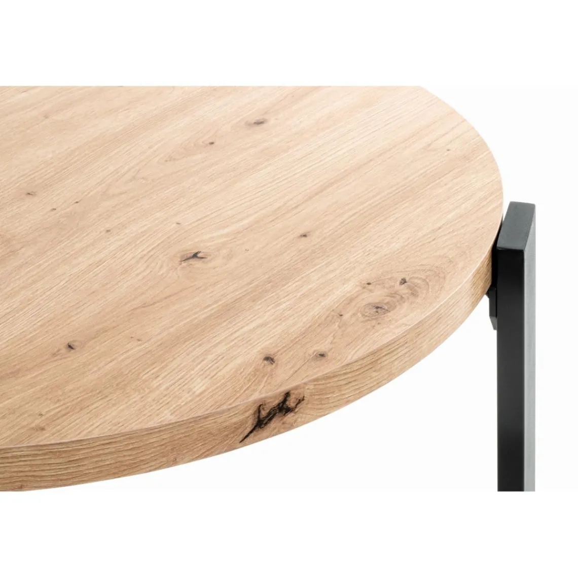 3S. x Home Table basse en tube d'acier peint par poudrage en noir, plateau en MDF Online
