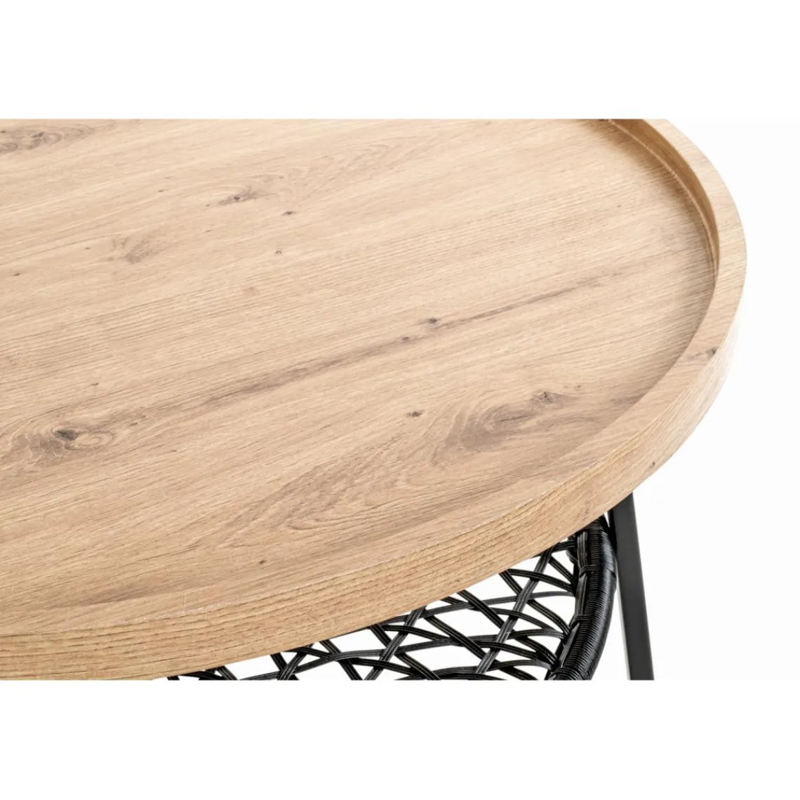 3S. x Home Table basse en tube plateau en MDF décor chêne Online