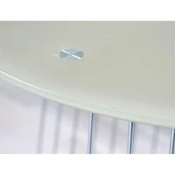 3S. x Home Table Basse en verre et Métal Chromé D50 cm Marron Outlet