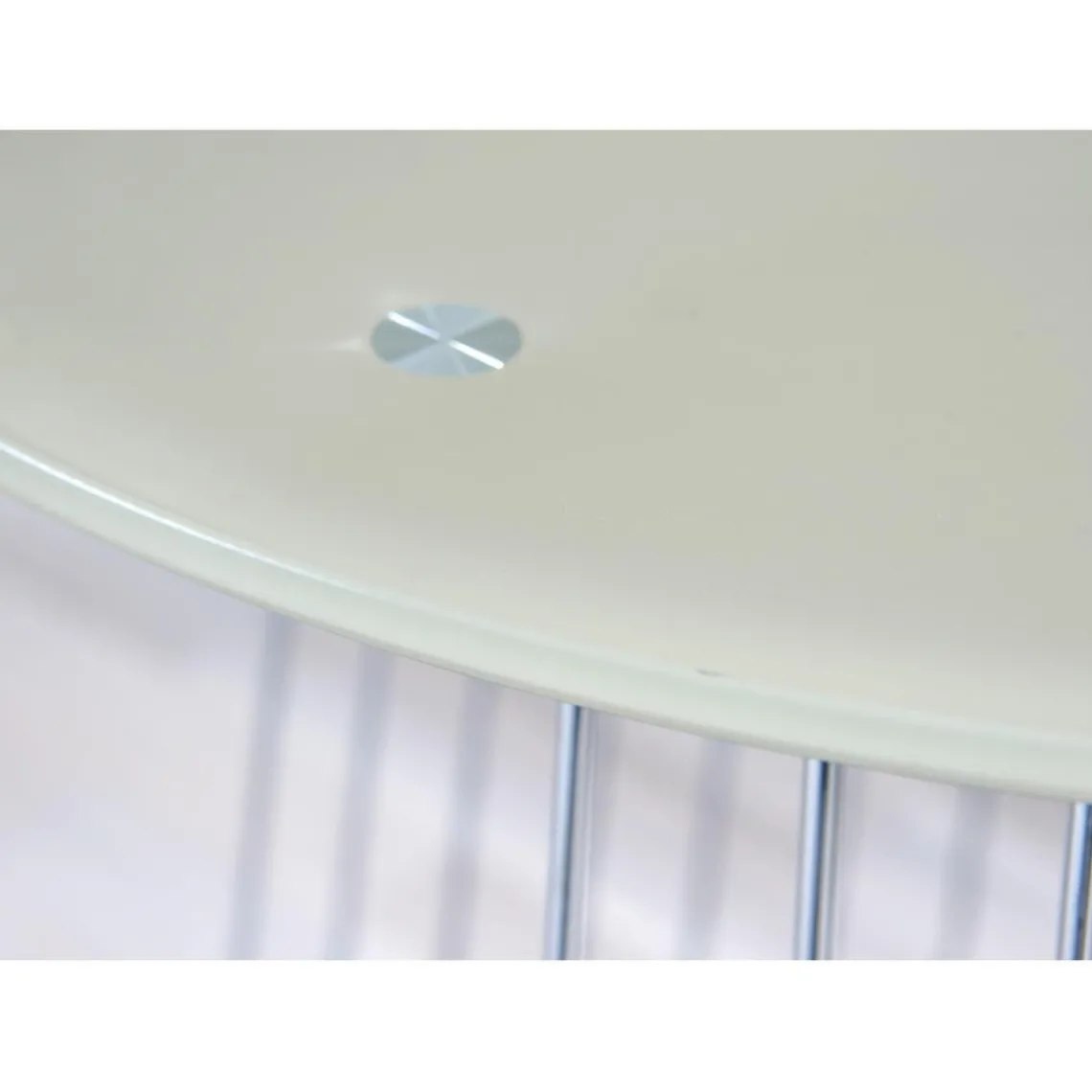 3S. x Home Table Basse en verre et Métal Chromé D50 cm Marron Outlet