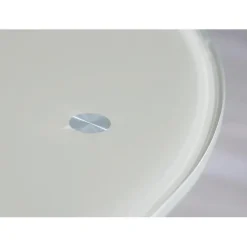 3S. x Home Table Basse en verre et Métal Chromé D50 cm Marron Outlet