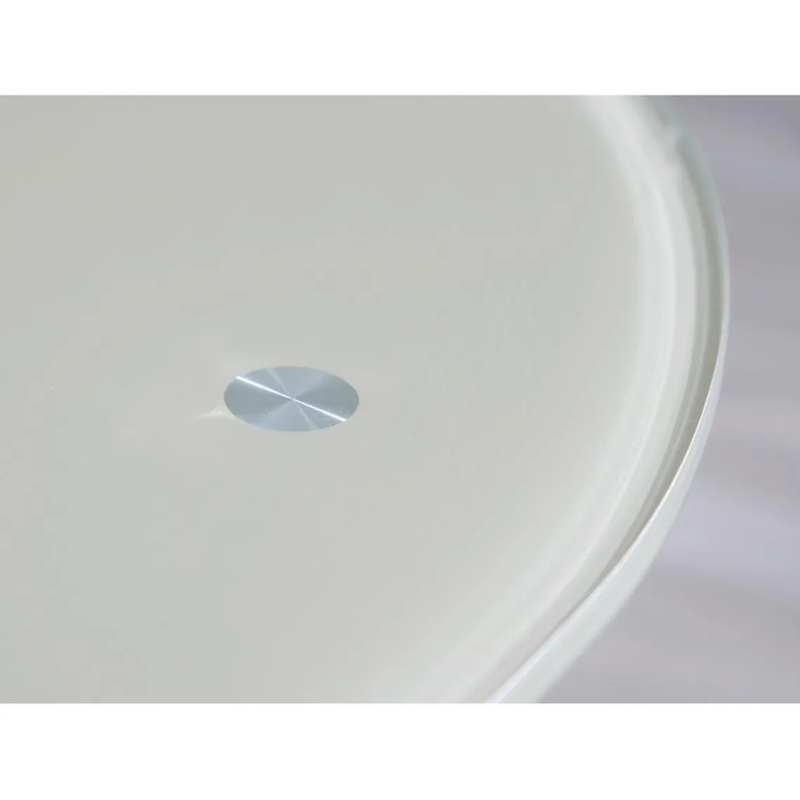 3S. x Home Table Basse en verre et Métal Chromé D50 cm Marron Outlet