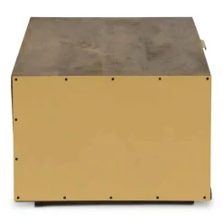 3S. x Home Table Basse FIRMIN Marron Et Métal Or Online