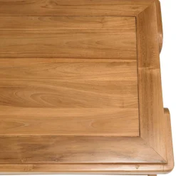 Macabane Table basse FLORES rectangulaire double plateau en teck WILL Marron Outlet