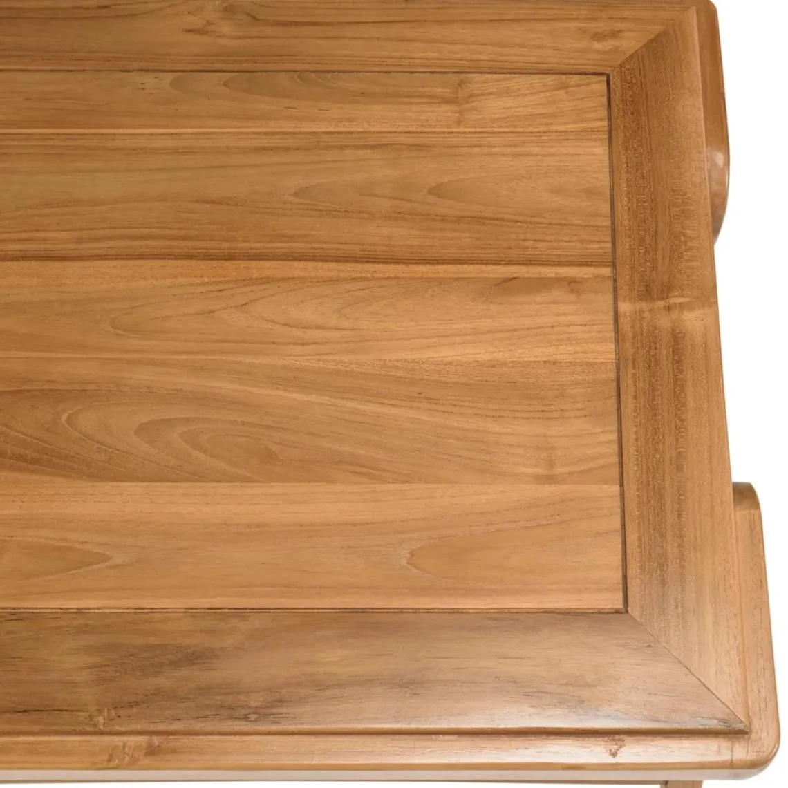 Macabane Table basse FLORES rectangulaire double plateau en teck WILL Marron Outlet