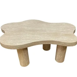 3S. x Home Table basse forme nuage Lagoon Effet Travertin Beige Best