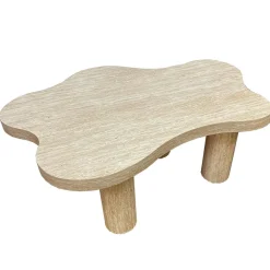 3S. x Home Table basse forme nuage Lagoon Effet Travertin Beige Best