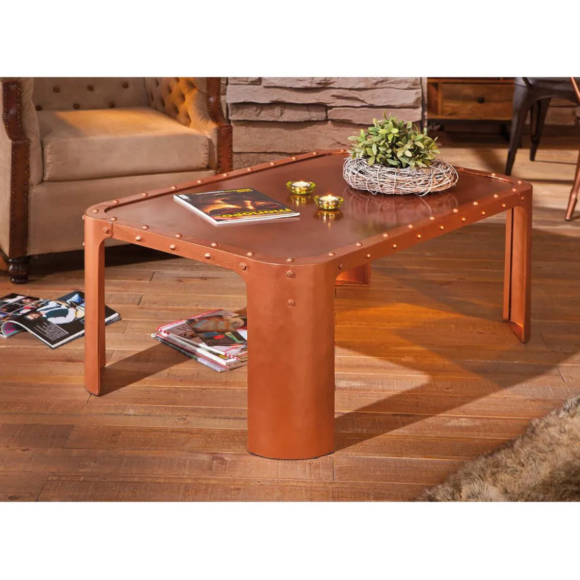 3S. x Home Table Basse GORMUR Cuivre Sale