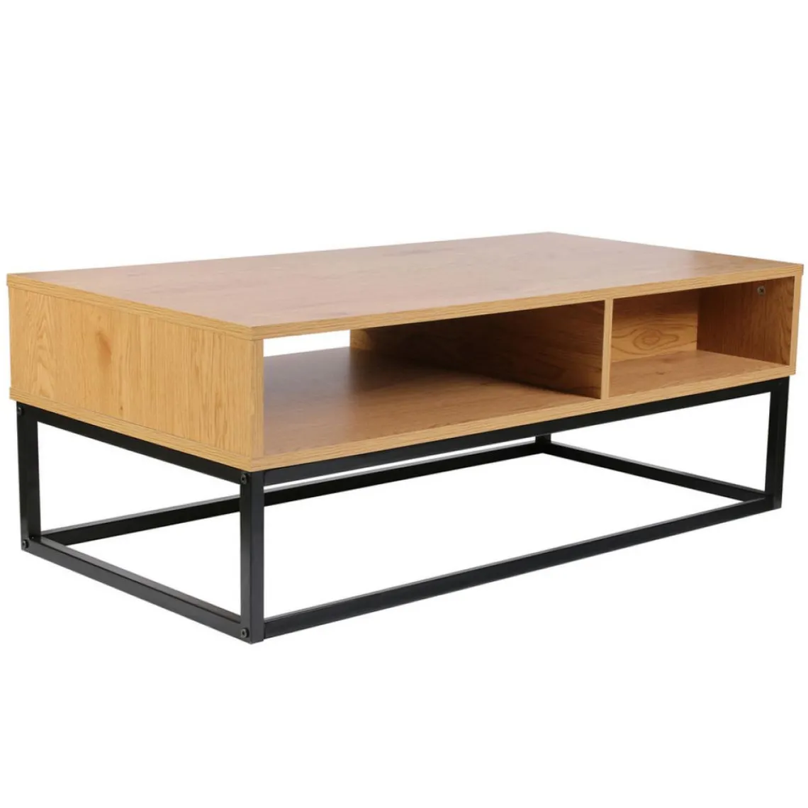 3S. x Home Table basse industrielle Bois et Métal SALMA New