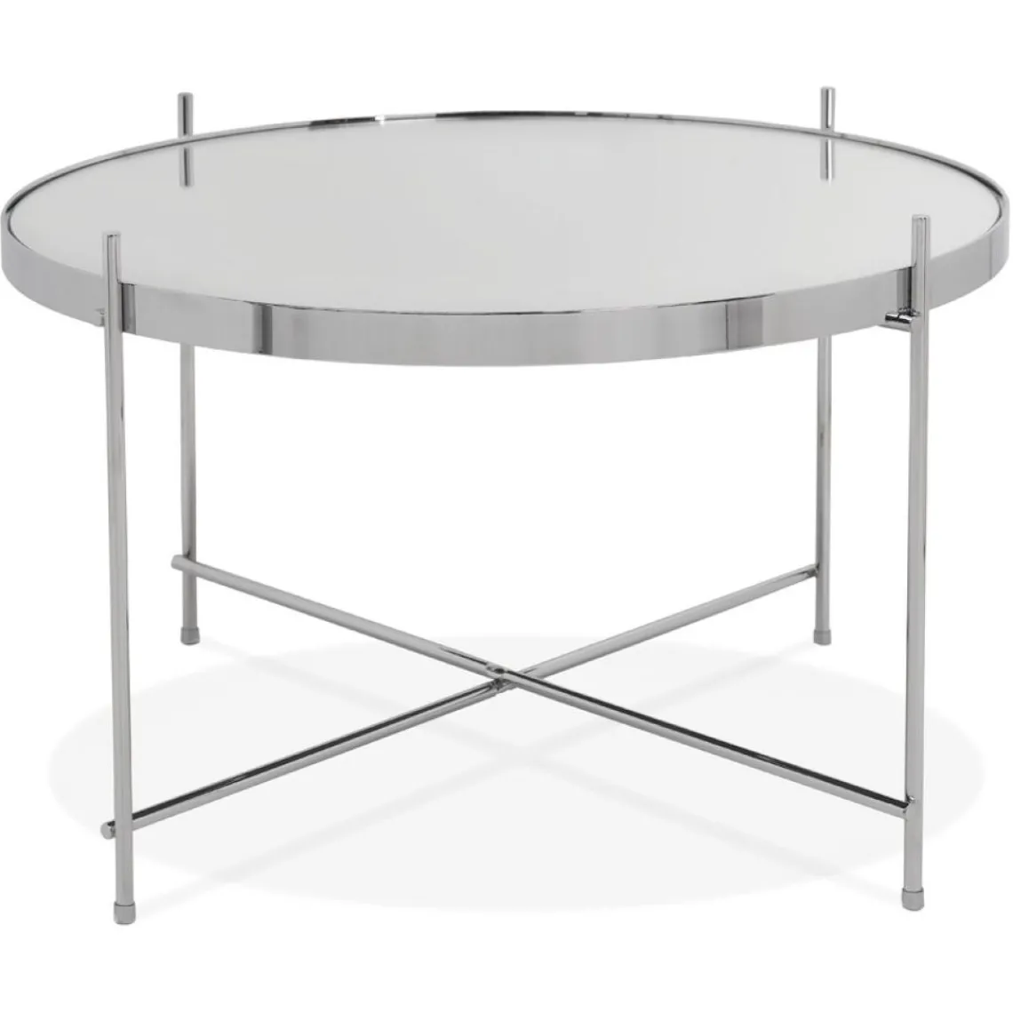 ALTEREGO Table basse 'KOLOS MEDIUM' couleur chrome Clearance