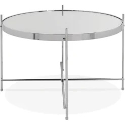ALTEREGO Table basse 'KOLOS MEDIUM' couleur chrome Clearance