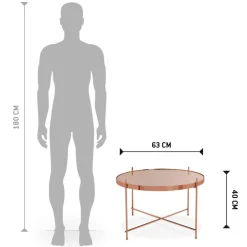 ALTEREGO Table basse 'KOLOS MEDIUM' couleur cuivre Online