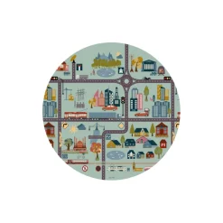 3S. x Home Table basse magnétique ronde à rebord Bipolart Métal Or avec 1 Top City Hot