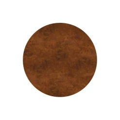 3S. x Home Table basse magnétique ronde à rebord Bipolart Métal Noir avec 1 Top Effet simili de vachette