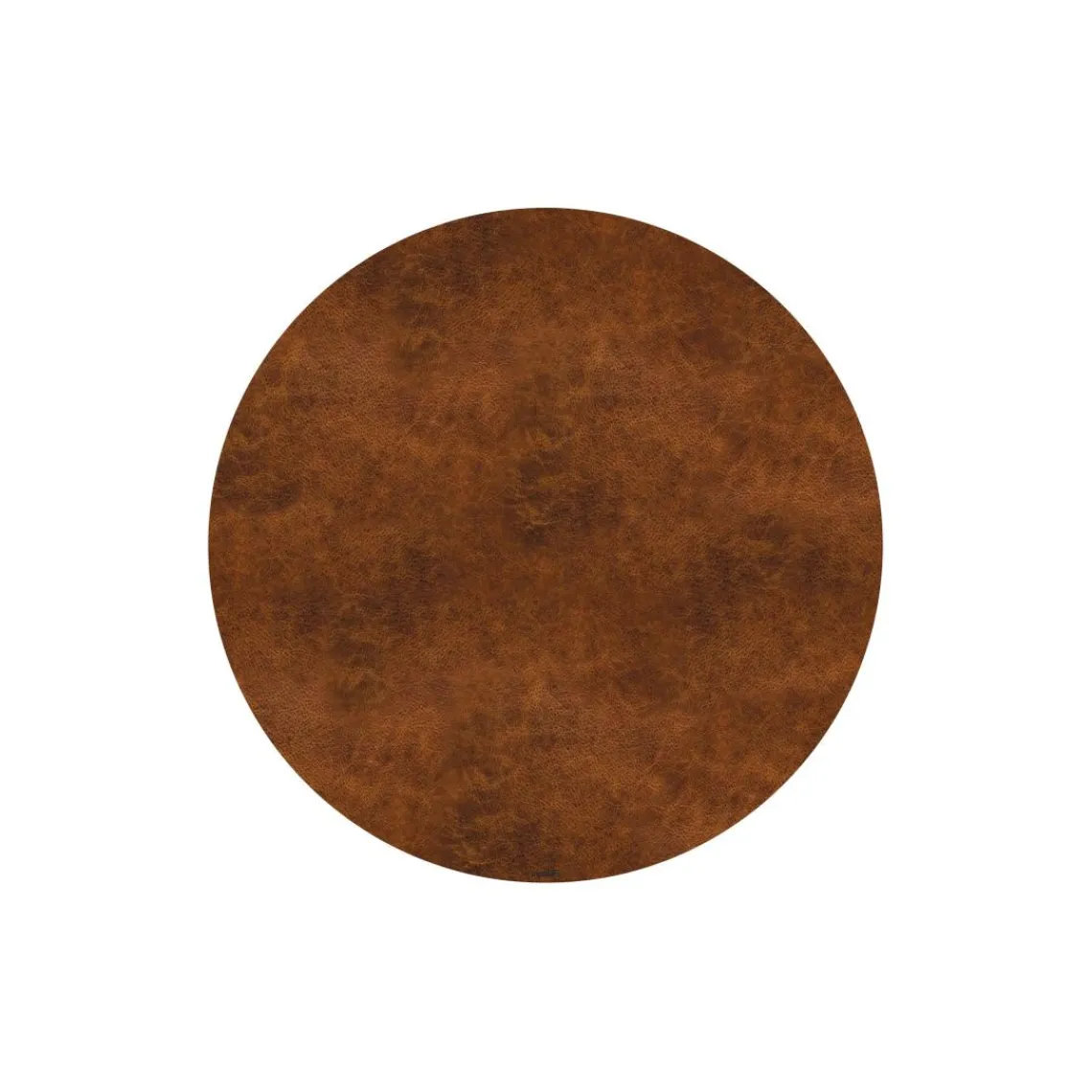 3S. x Home Table basse magnétique ronde à rebord Bipolart Métal Noir avec 1 Top Effet simili de vachette