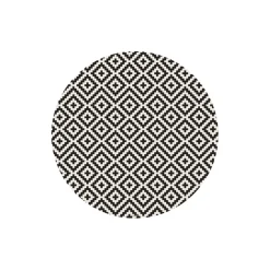 3S. x Home Table basse magnétique ronde à rebord Bipolart Métal Noir avec 1 Top Motif Contraste Hot