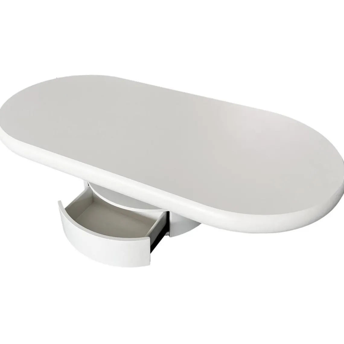 3S. x Home Table basse ovale avec tiroirs Barket Blanc Best