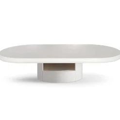 3S. x Home Table basse ovale avec tiroirs Barket Blanc Best