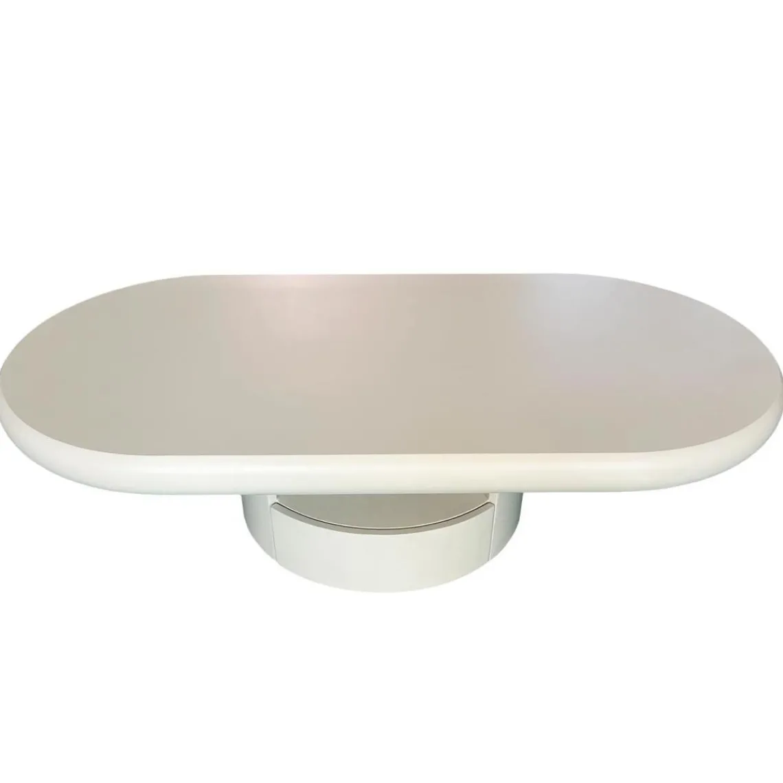 3S. x Home Table basse ovale avec tiroirs Barket Crème Online
