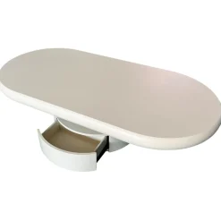 3S. x Home Table basse ovale avec tiroirs Barket Crème Online