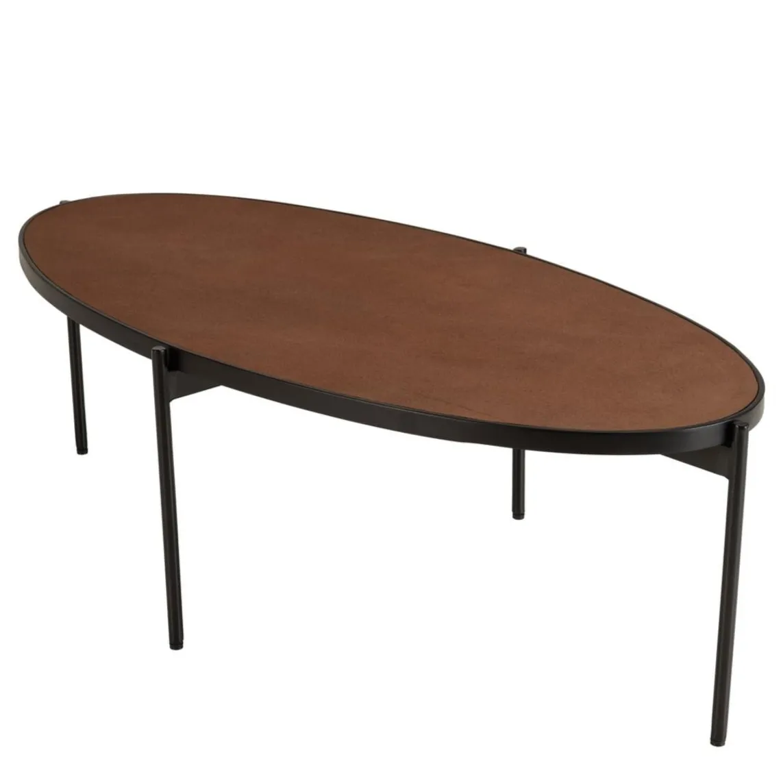 Macabane Table basse ovale couleur rouille effet pierre BASILE New