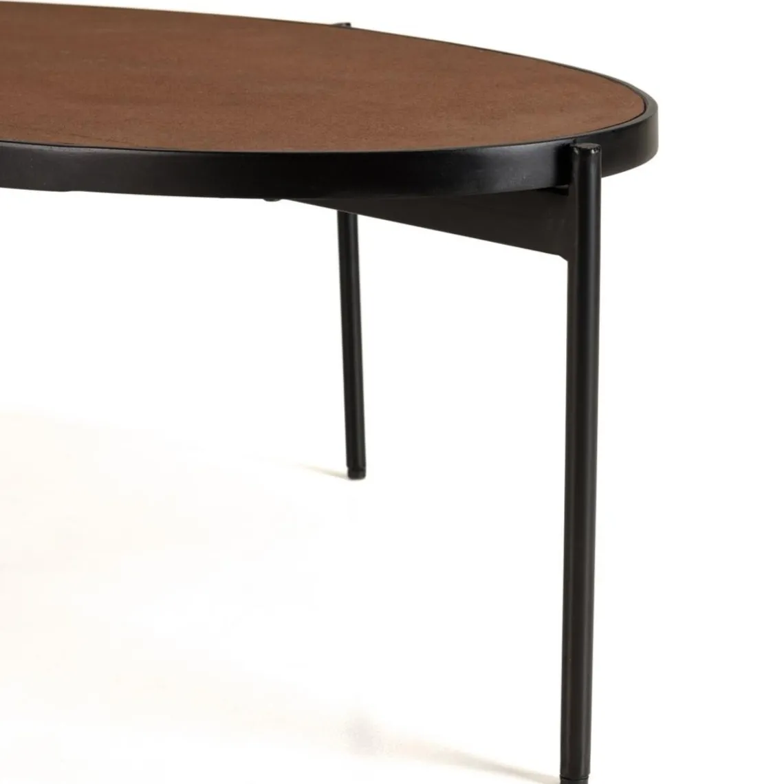 Macabane Table basse ovale couleur rouille effet pierre BASILE New