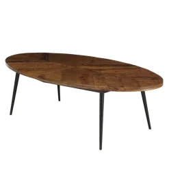 Macabane Table basse ovale plateau chevrons KIARA Online