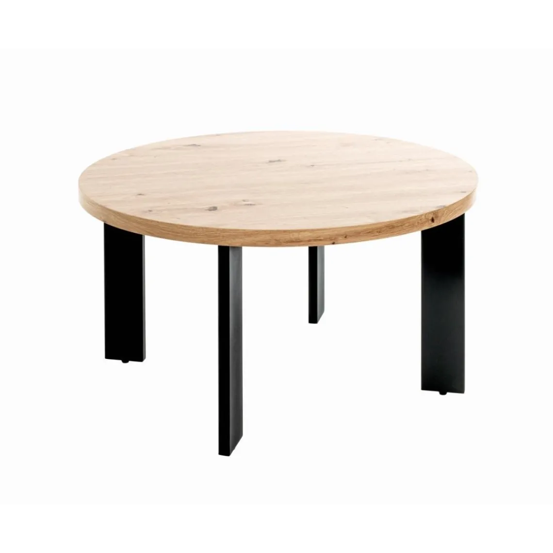 3S. x Home Table basse plateau en MDF décor chêne avec accents de couleur