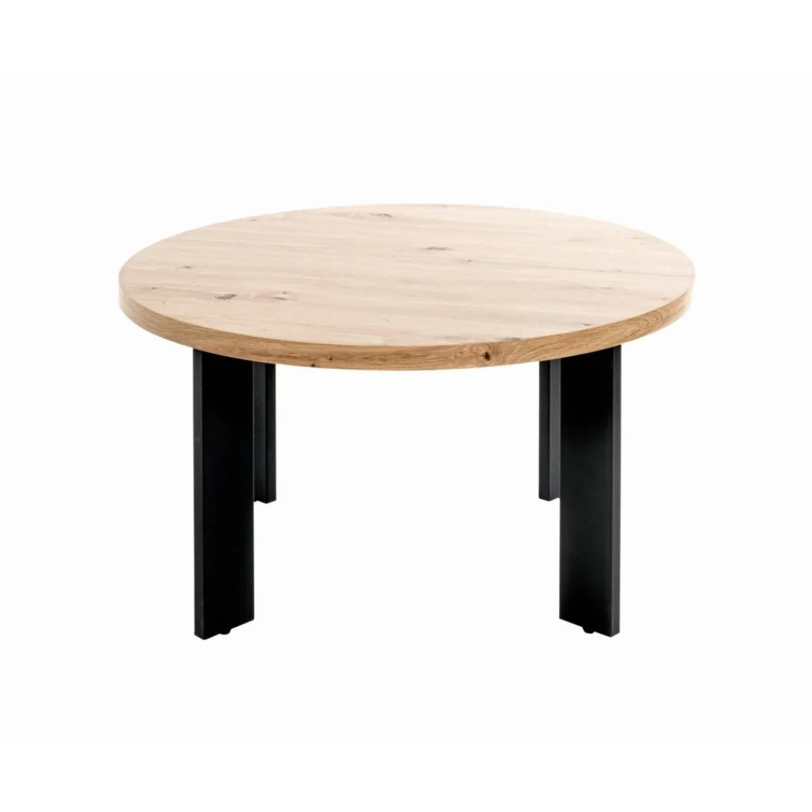 3S. x Home Table basse plateau en MDF décor chêne avec accents de couleur