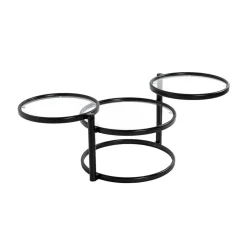 3S. x Home Table basse plateau verre pivotant Sale