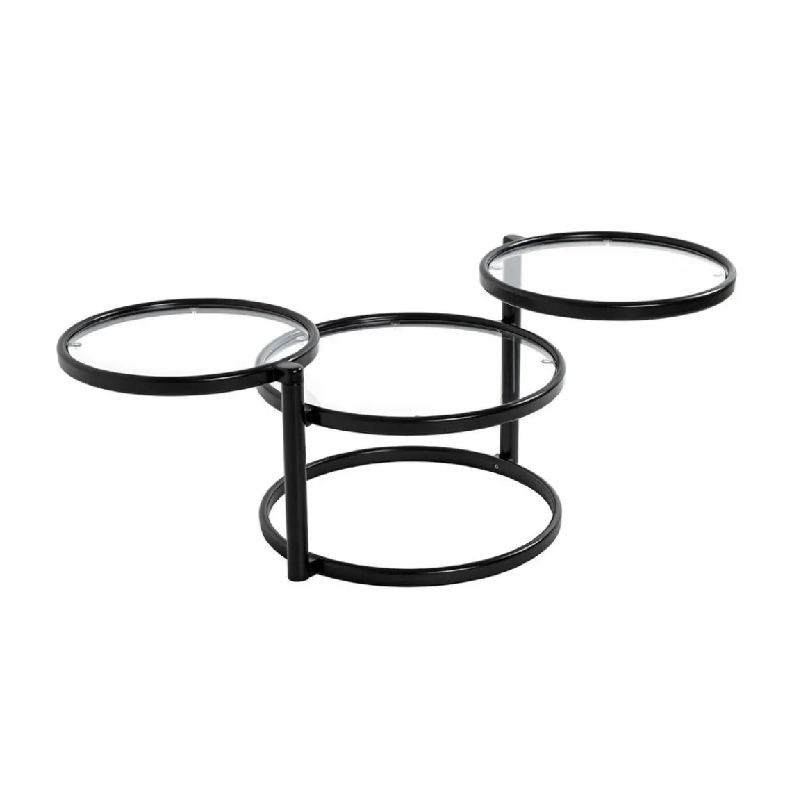 3S. x Home Table basse plateau verre pivotant Sale