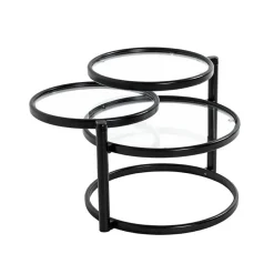 3S. x Home Table basse plateau verre pivotant Sale