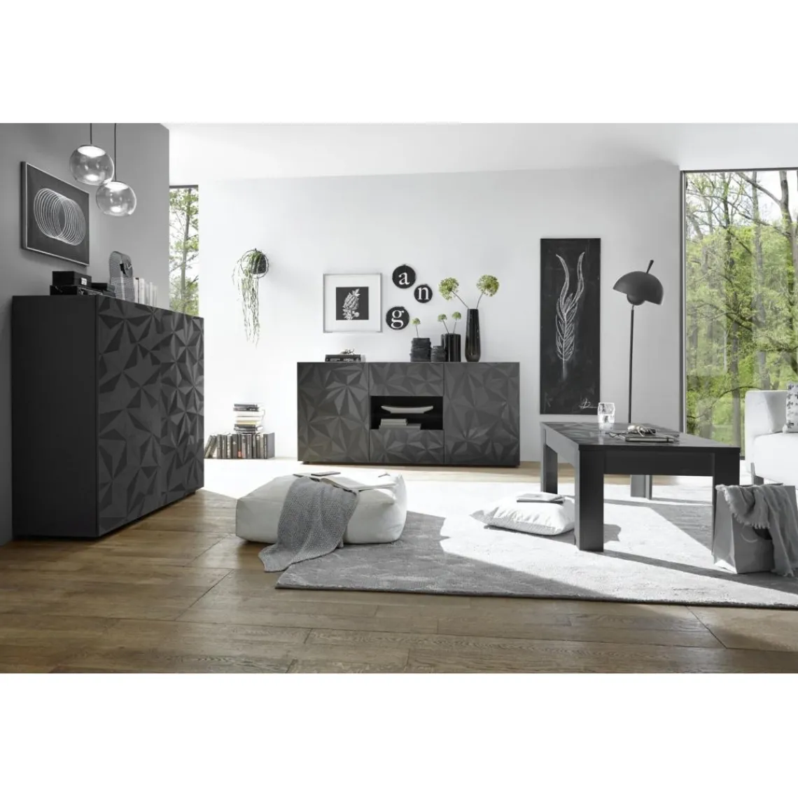 3S. x Home Table basse PRISMA laqué anthracite brillant Sale