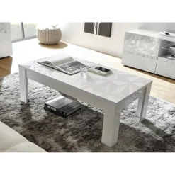 3S. x Home Table basse PRISMA laqué blanc brillant New