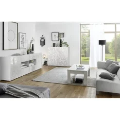3S. x Home Table basse PRISMA laqué blanc brillant New