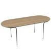 Macabane Table basse rect. angles arrondis mocha pieds métal JULIA Discount