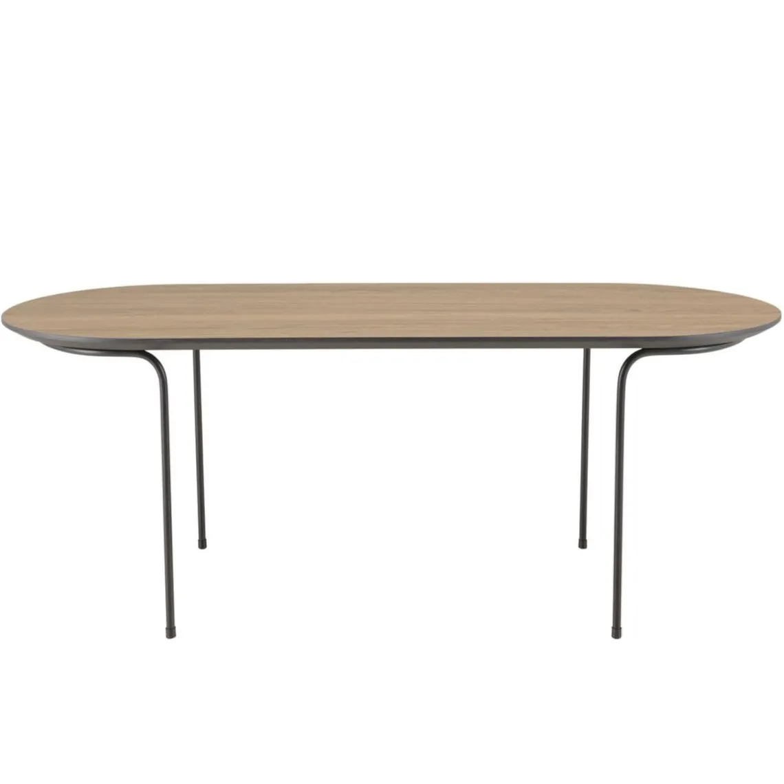 Macabane Table basse rect. angles arrondis mocha pieds métal JULIA Discount