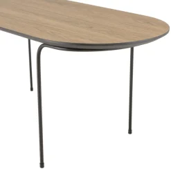 Macabane Table basse rect. angles arrondis mocha pieds métal JULIA Discount
