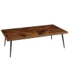 Macabane Table basse rectangulaire en bois pieds métal KIARA Best