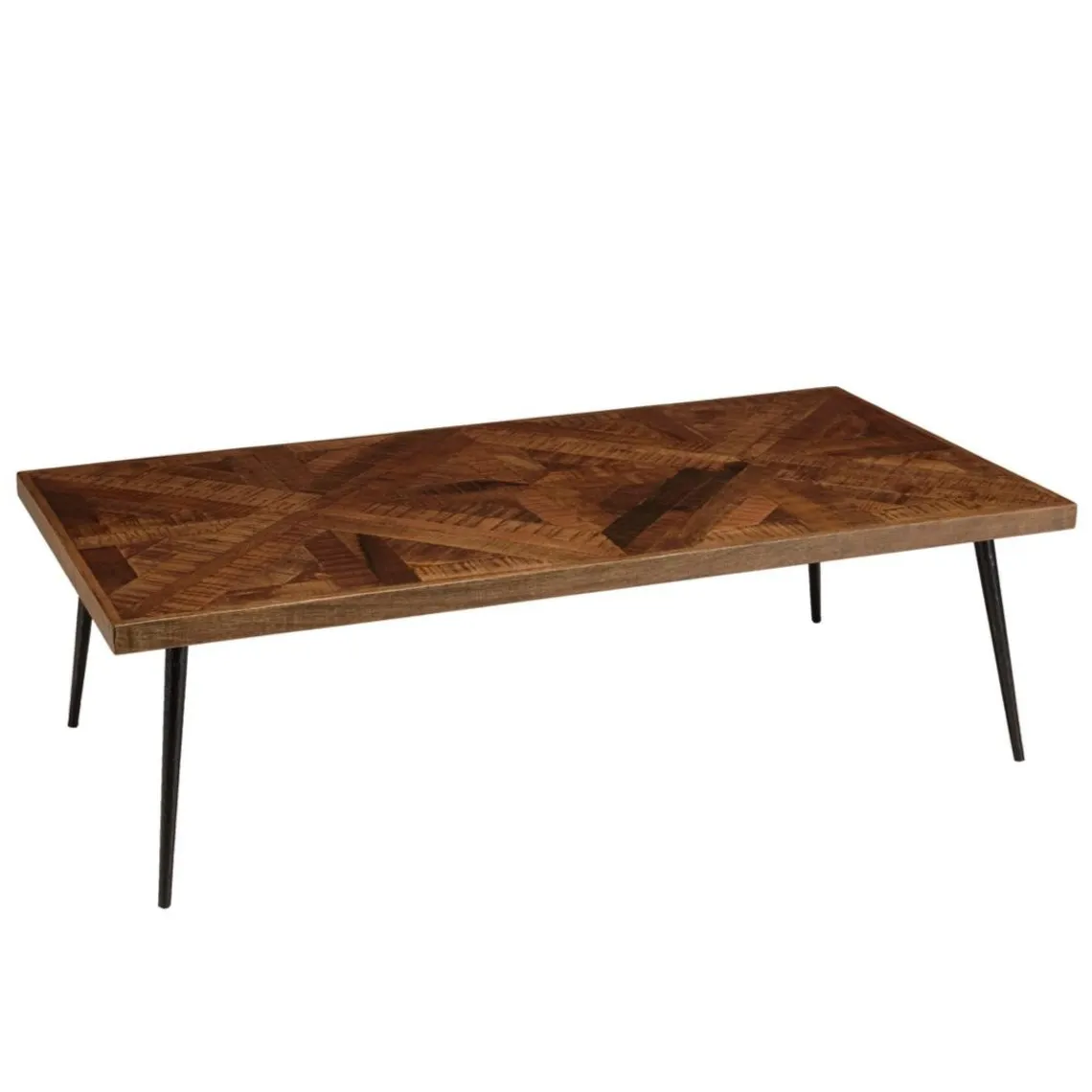 Macabane Table basse rectangulaire en bois pieds métal KIARA Best