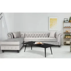 3S. x Home Table basse rectangulaire Bipolart Métal Noir Outlet