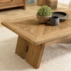 Macabane Table basse rectangulaire bois pin recyclé SANDY Outlet
