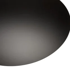 Macabane Table basse ronde avec plateau en Fer noir et pied strié Doré JAMES Online