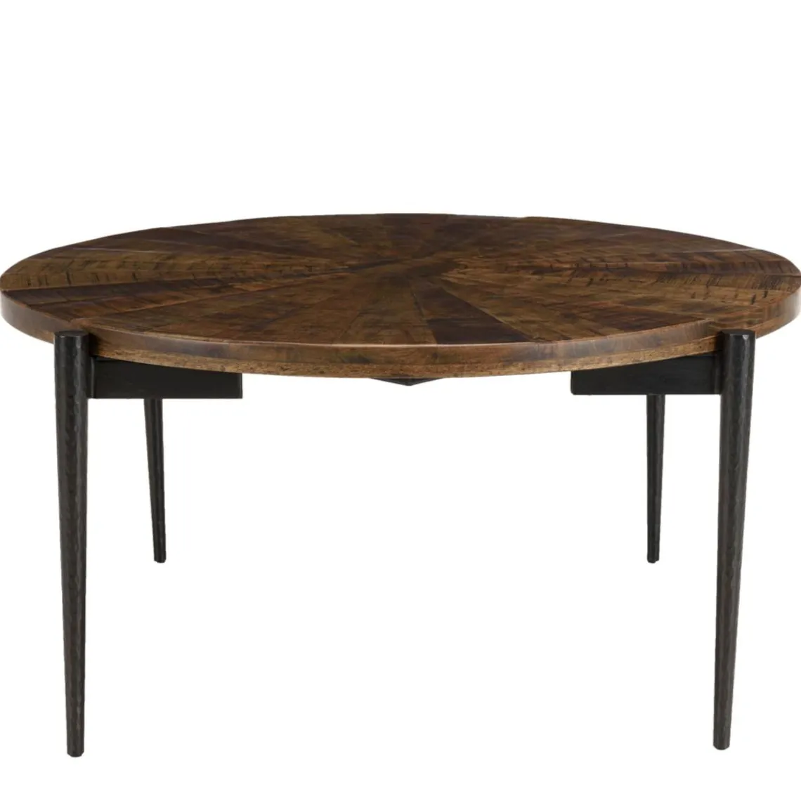 Macabane Table basse ronde bois recyclé pieds métal KIARA New