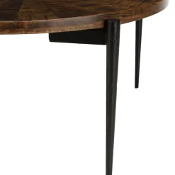 Macabane Table basse ronde bois recyclé pieds métal KIARA New